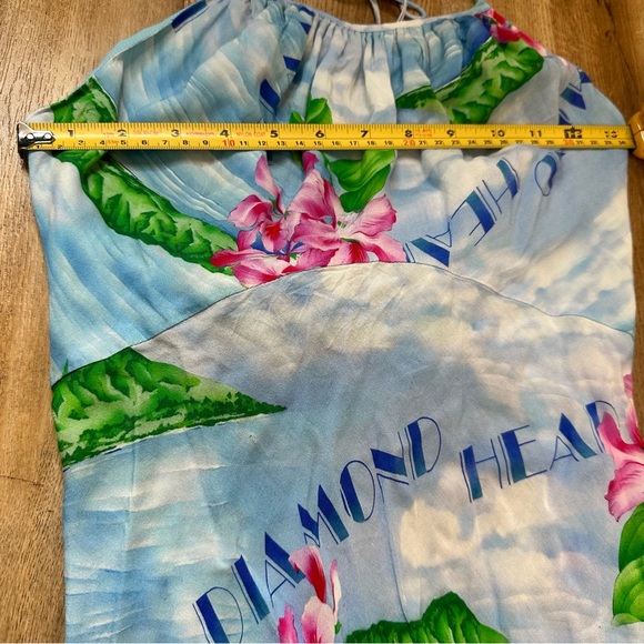 RIXO Marilyn Halter Blue Beachy Dress Size 12 - Picture 10 of 14